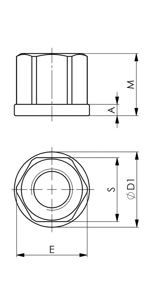 Écrou six pans DIN6331 M20 forgé AMF 1 PCS - 5