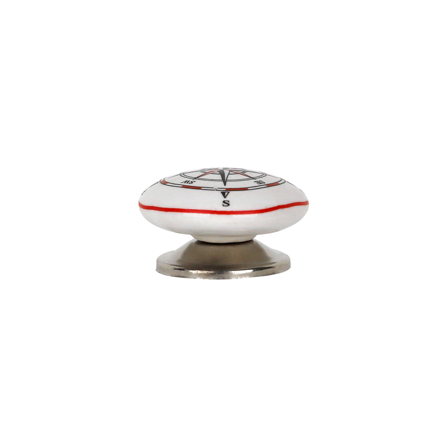 Bouton de meuble BOUSSOLE, Porcelaine blanche Ø35 mm - 5
