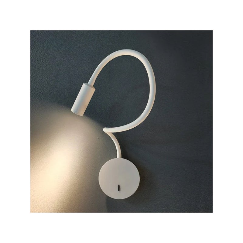 Lampa LED Ścienna z Portem USB - 3W, 3000K Delikatne Światło - Regulowany Kąt 360° - Idealna na Noc, Przy Łóżku, Dekoracja Ścienna