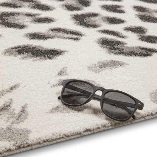 Tapis de salon Léopard urbain - Noir, gris & crème - 120 x 170 cm - 4