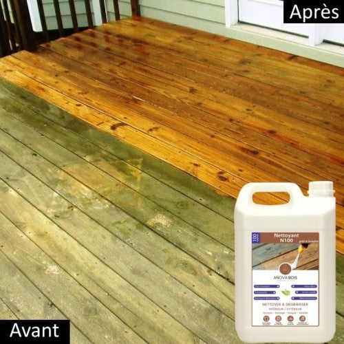 Nettoyant pour bois N100 - 5 litres - nettoyer terrasse en bois / meubles en bois AnovaBois - 2