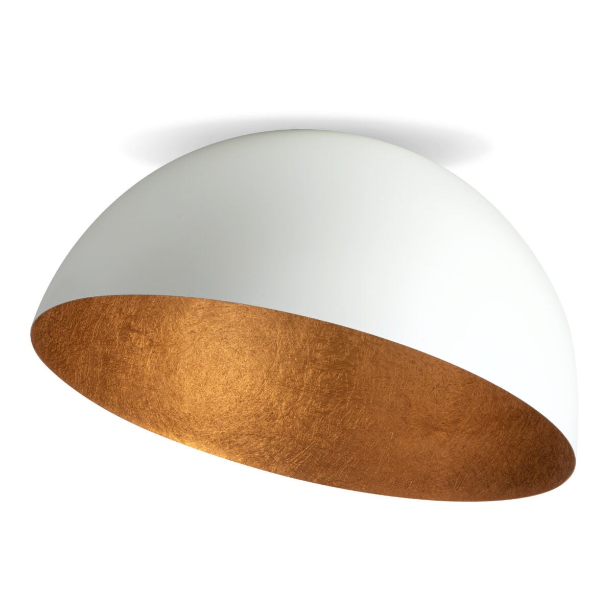 Lampa sufitowa wisząca Sfera biało-miedziana 1xE27x15W dekoracyjna wym: 32 x 50 x 50 cm metal SIGMA