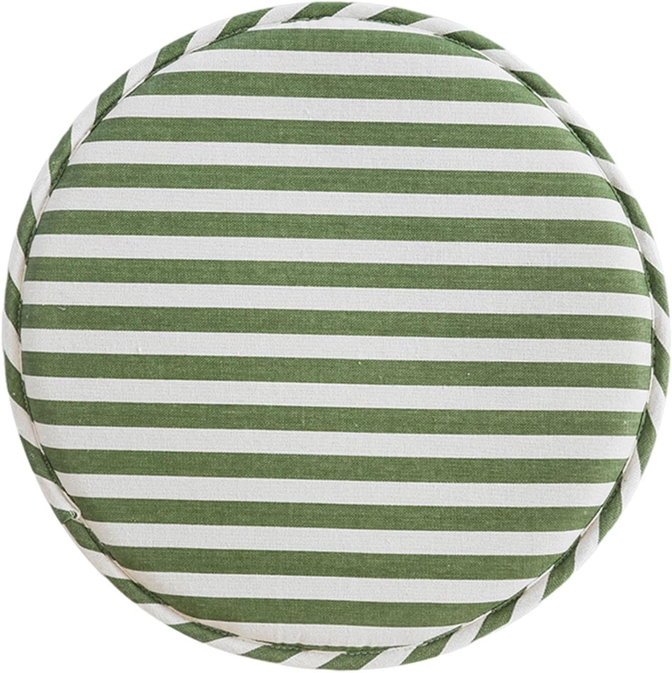 Miękkie, zmywalne, okrągłe poduszki na wysokie stołki, odpowiednie do biura, domu lub na sofę; zielone i białe; 33 x 2 cm