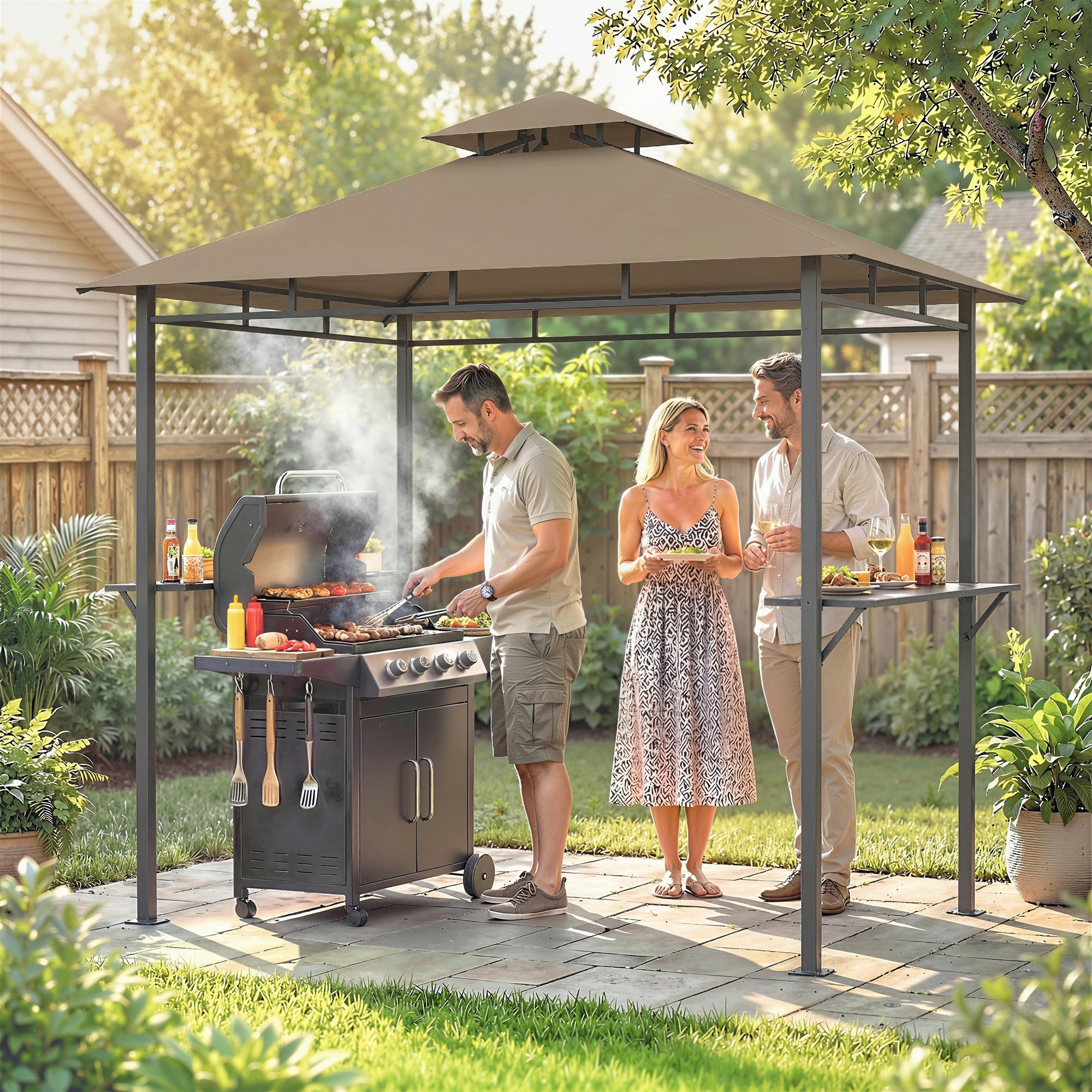 Abri pour barbecue métal Outsunny - 8