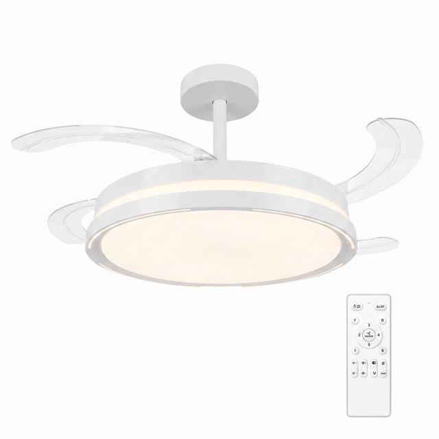 Ventilador de Techo Motor DC Silencioso Ventilador Retráctil con Luz LED