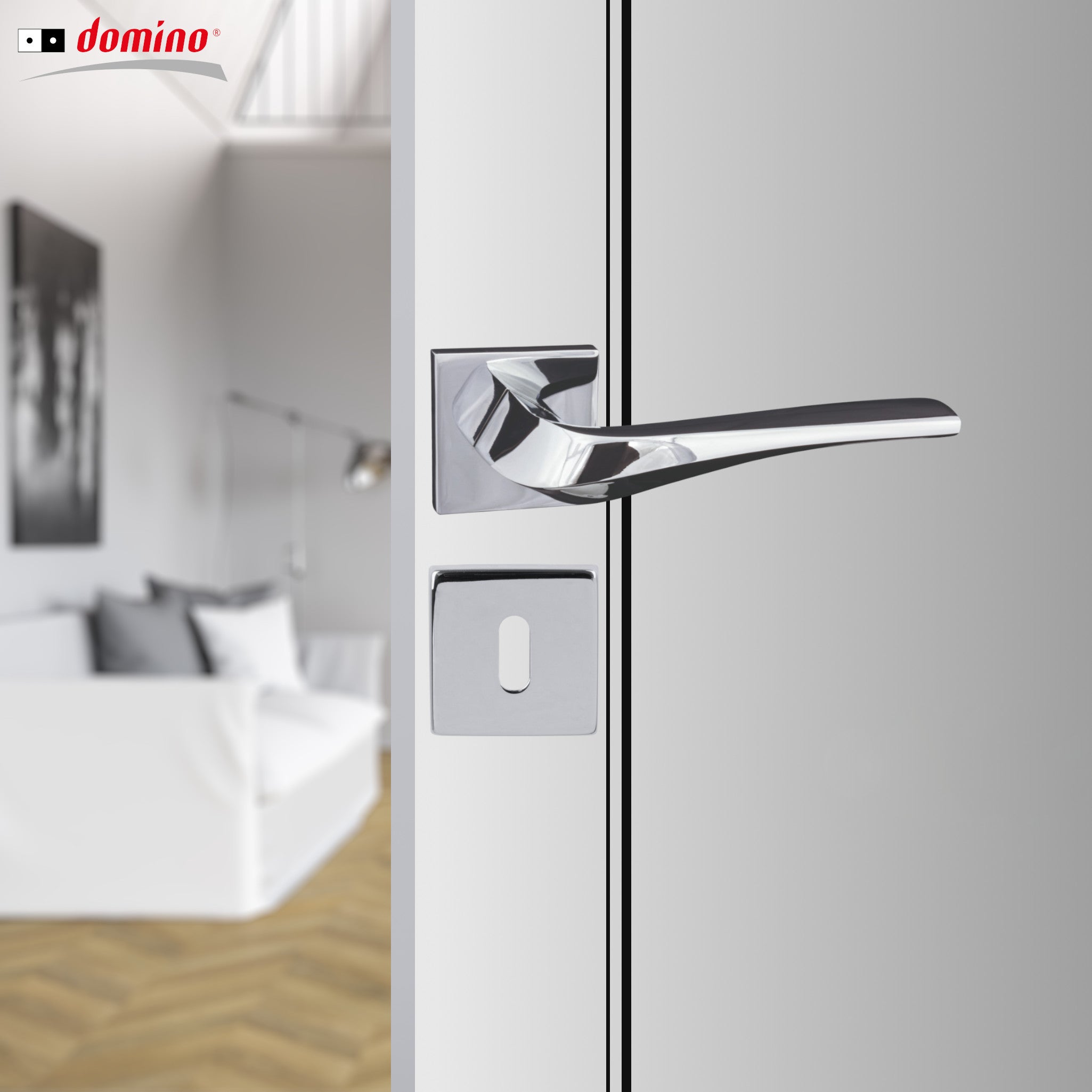 DOMINO Klamka ADEL-QR slim M6 chrom BB - 2
