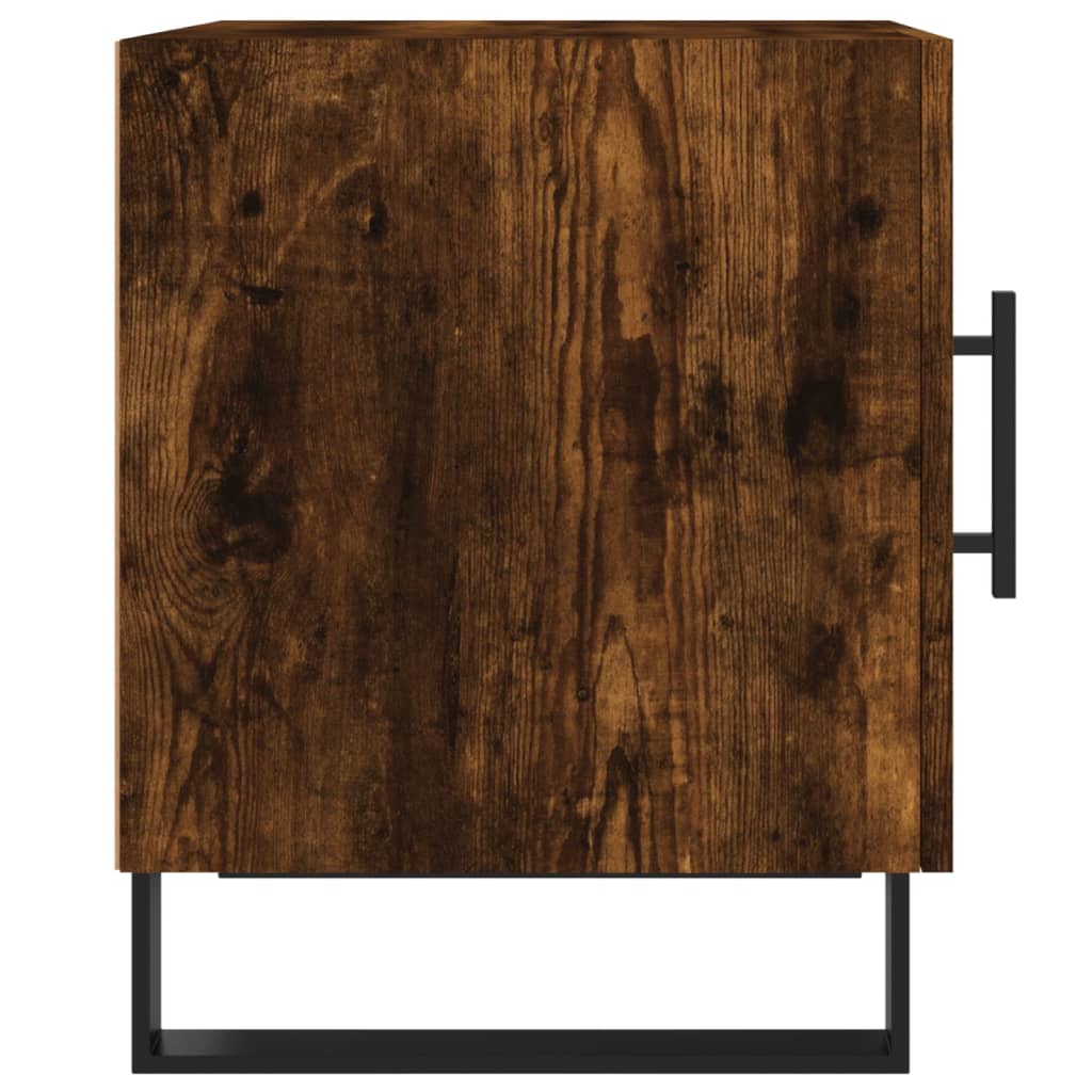 Maison Exclusive - Tables de chevet 2 pcs chêne fumé 40x40x50 cm bois d'ingénierie - 8