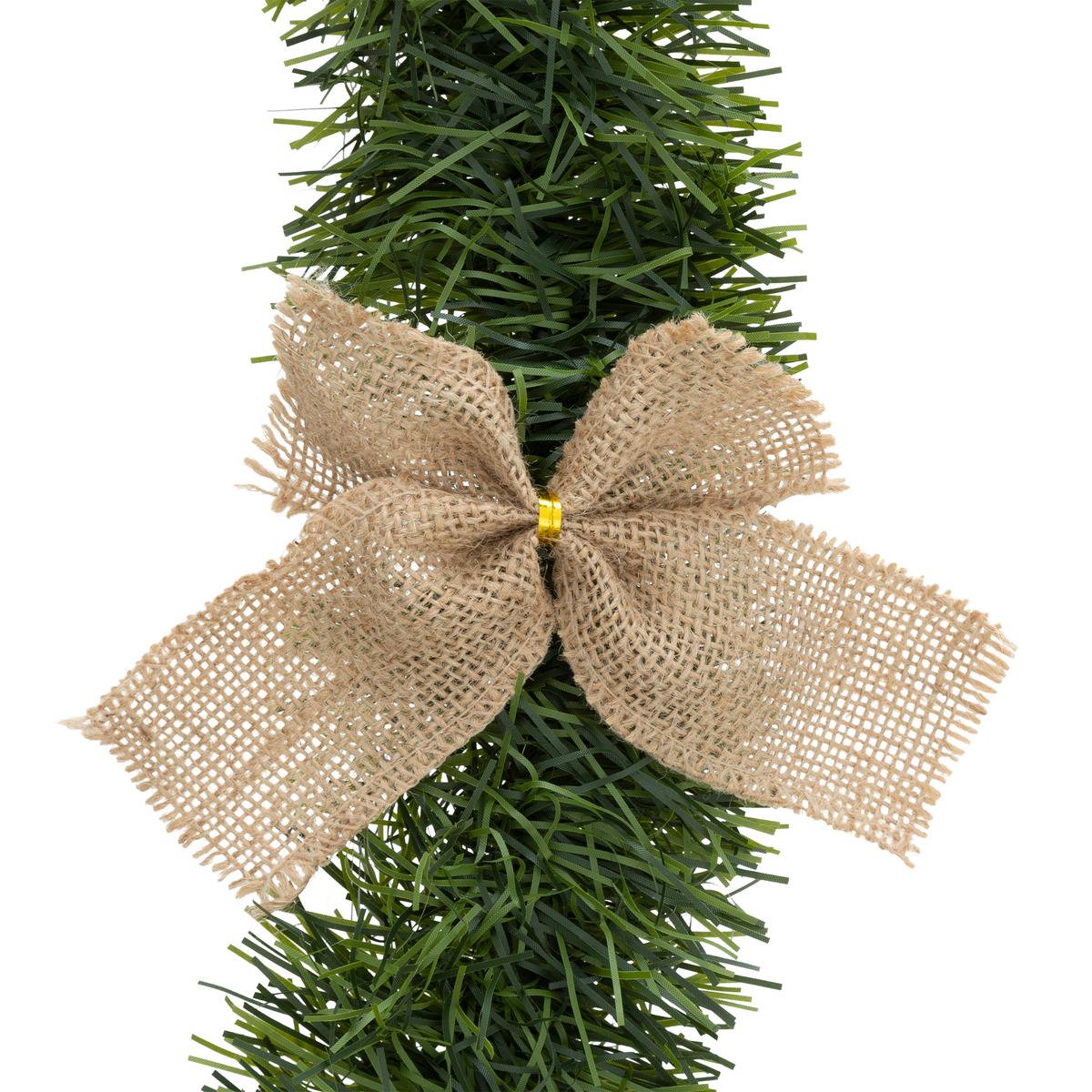 Guirlande de Noël boa vert nœuds en jute 100x4x2.7m - Atmosphera créateur d'intérieur - 2