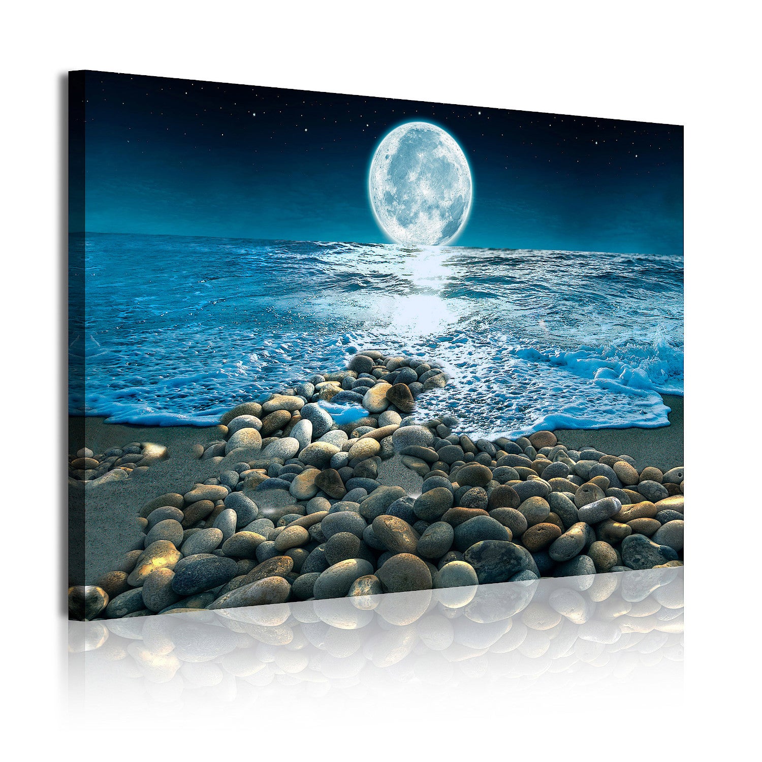 Tableau Sur Toile ARTTOR 120x80cm - Plage, Sable, Oiseaux - Déco Murale