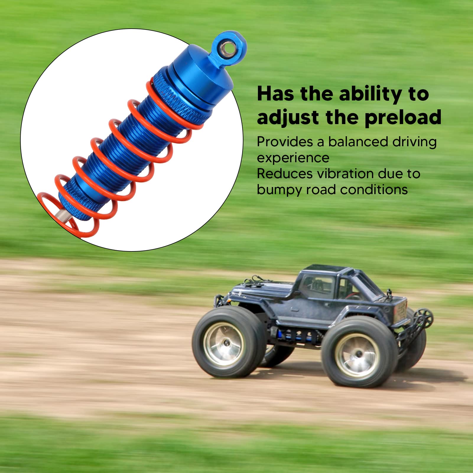 pezzi RC ammortizzatori sospensioni ammortizzatori in lega di alluminio per Traxxas Slash 1/10 RC Short Course Truck (blu scuro) - 3