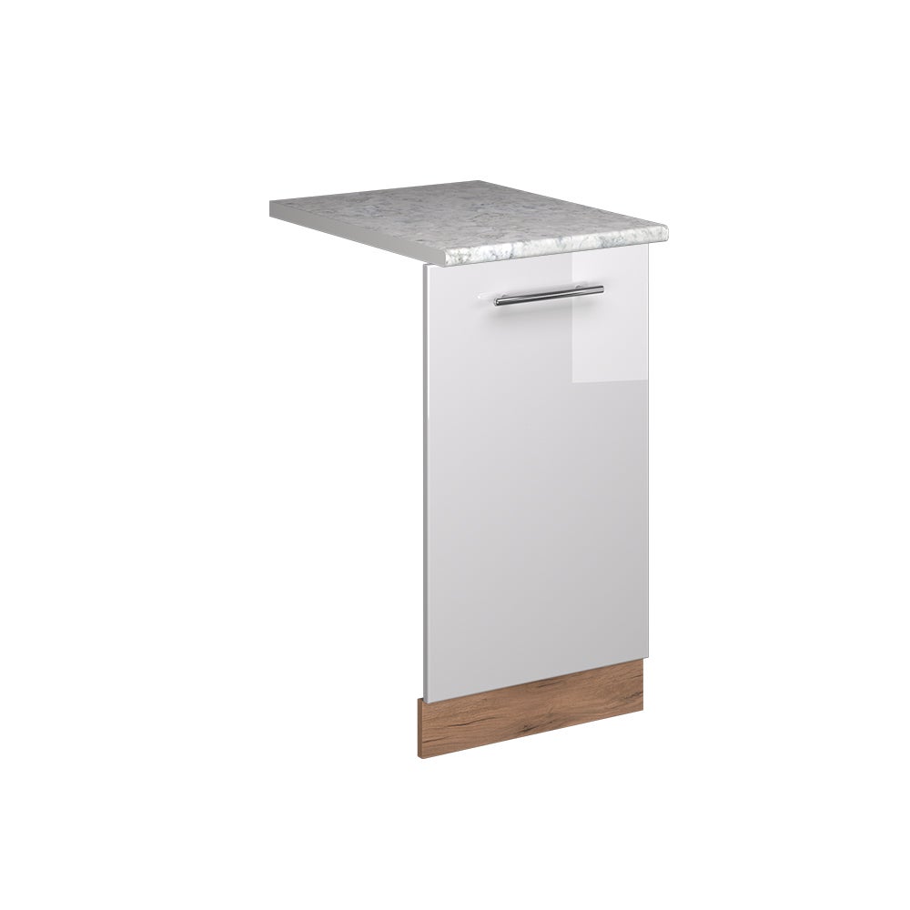 Vicco Panel przedni zmywarki Fame-Line, Biały wysoki połysk, 45 cm , BP Marmur