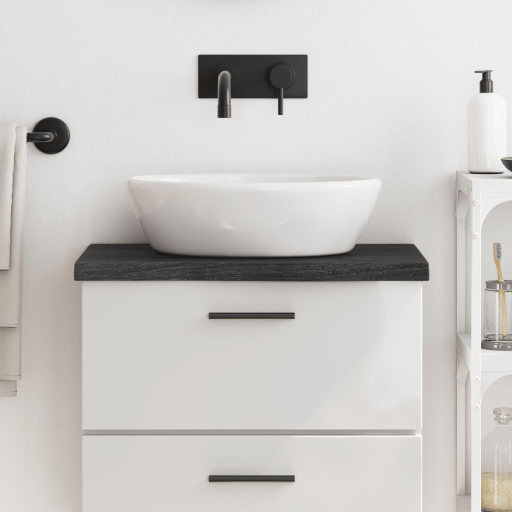 Maison exclusive - encimera de baño madera tratada marrón oscuro 60x40x(2-4) cm