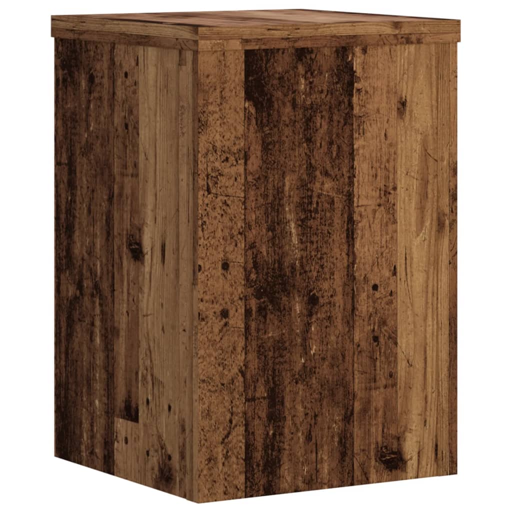 Supports pour plantes 2 pcs vieux bois bois d'ingénierie - 4