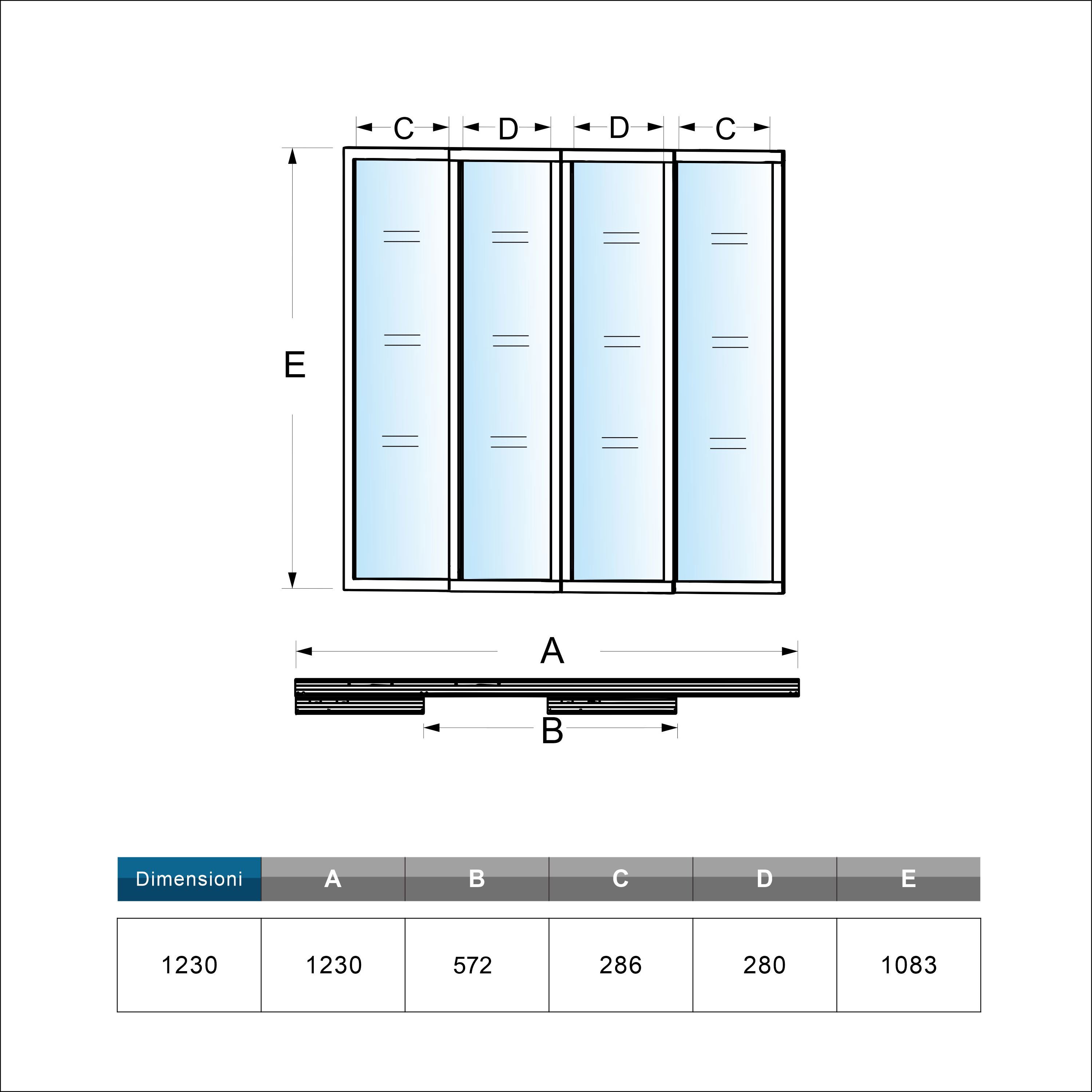 Verrière atelier coulissante en alu noir, 123 x H.108cm, 4 vitrages ( 2 fixe + 2 mobile ) clairs inclus, en kit complet - 5
