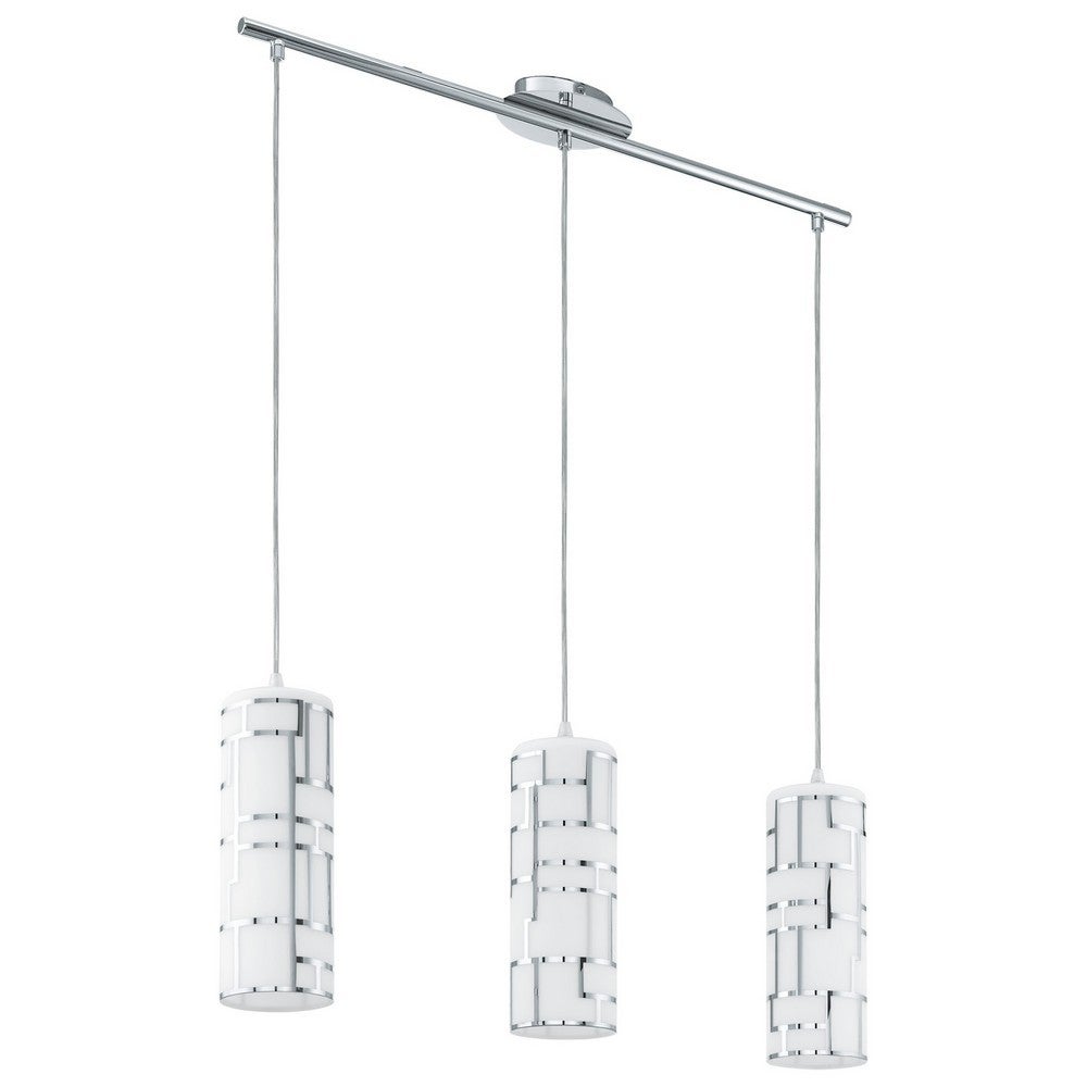 Suspension BAYMAN E27 3X60W en acier chrome 720x105x1100mm - 5