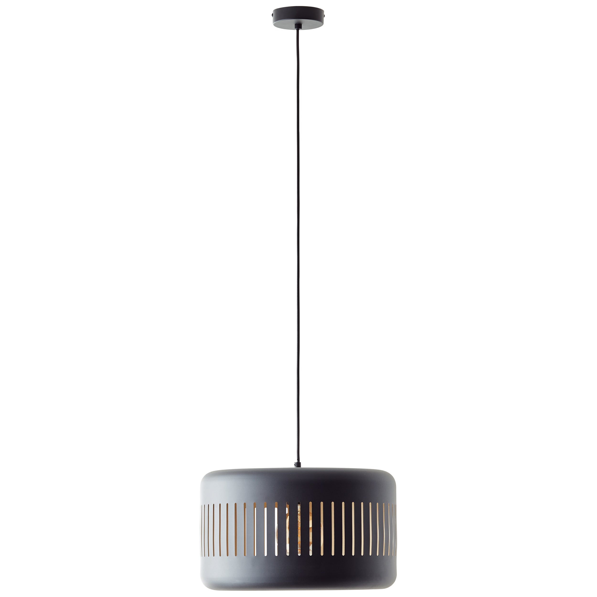 Brilliant lampa wisząca Tyas 1 żarówka czarny/złoty czarny plastik 1x A60, E27, 60 W - 2