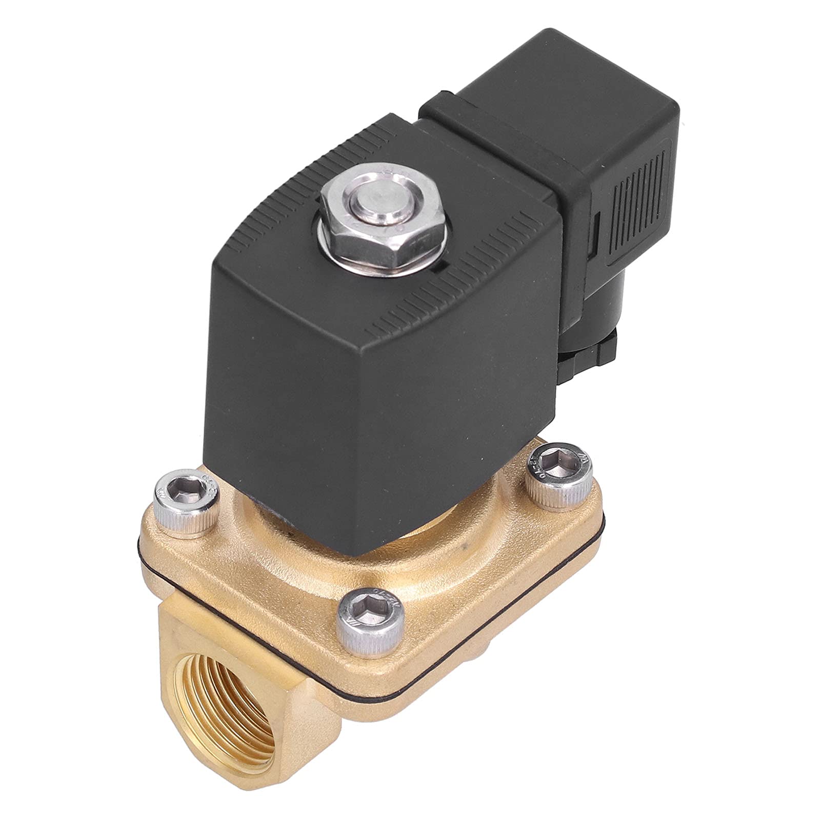 Elettrovalvola A Solenoide 12V DC 1/4' Normalmente Chiusa - 2 Vie In Alluminio Per Acqua, Gas, Aria