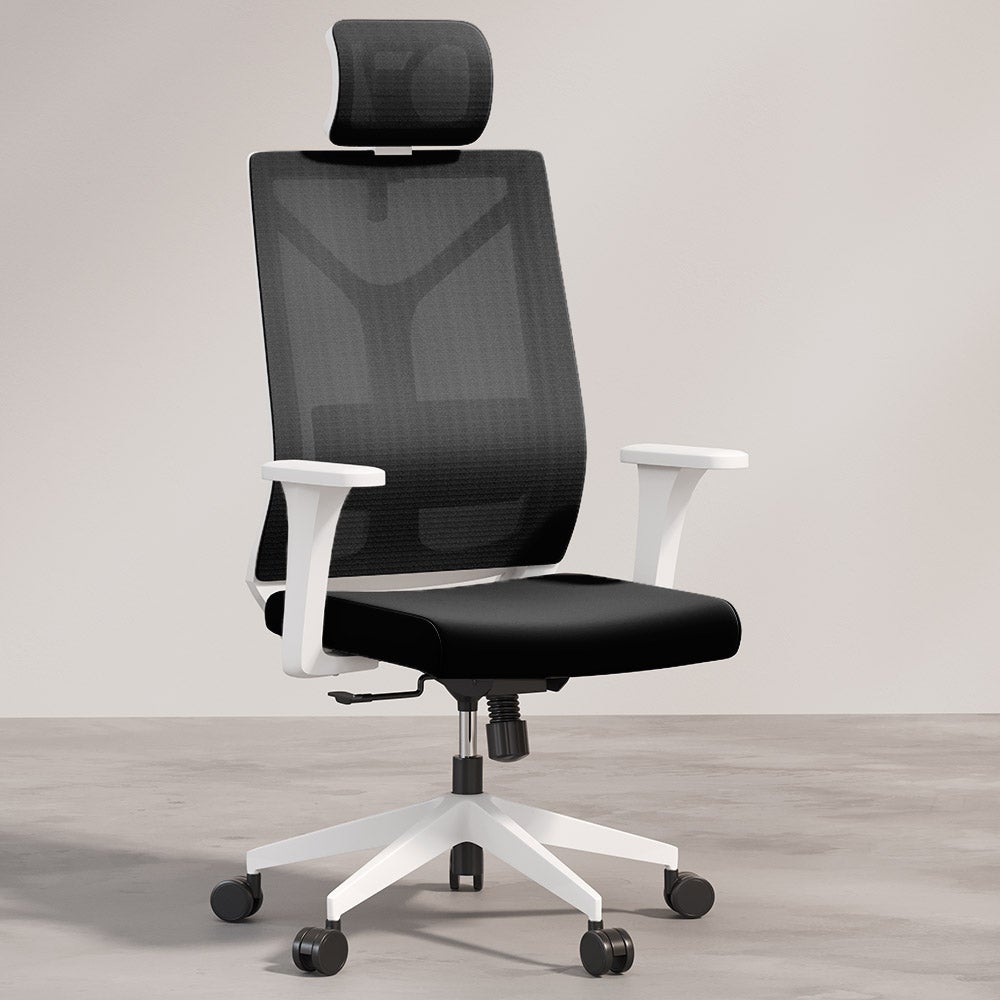 Silla de oficina ergonomica con ruedas y reposabrazos - Pevel | Leroy ...