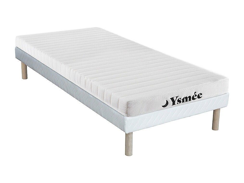 Zestaw stelaż i 7-strefowy materac z pianki 25 kg/m3 STELO KIDS o grubości 12 cm marki Ysmée – 90 ×&amp;nbsp;200&amp;nbsp;cm