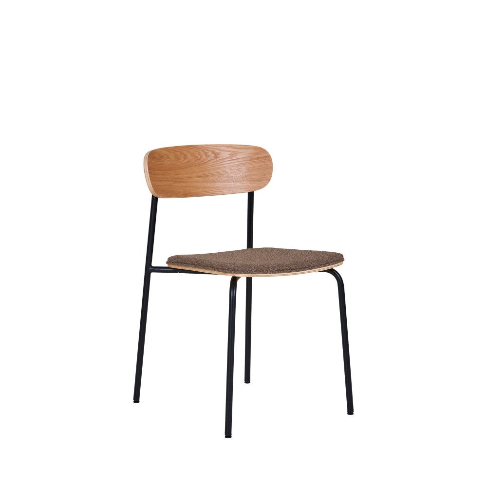 Estepona krzesło stołowe Naturalny, brązowy, czarny.