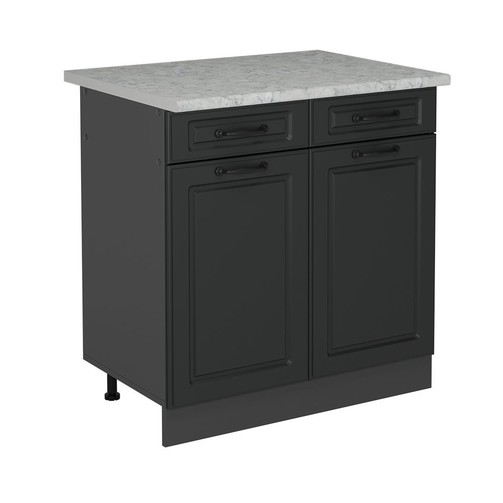 Vicco Szafka dolna do kuchni R-Line, Antracytowy domek wiejski, 80 cm BR Marmur