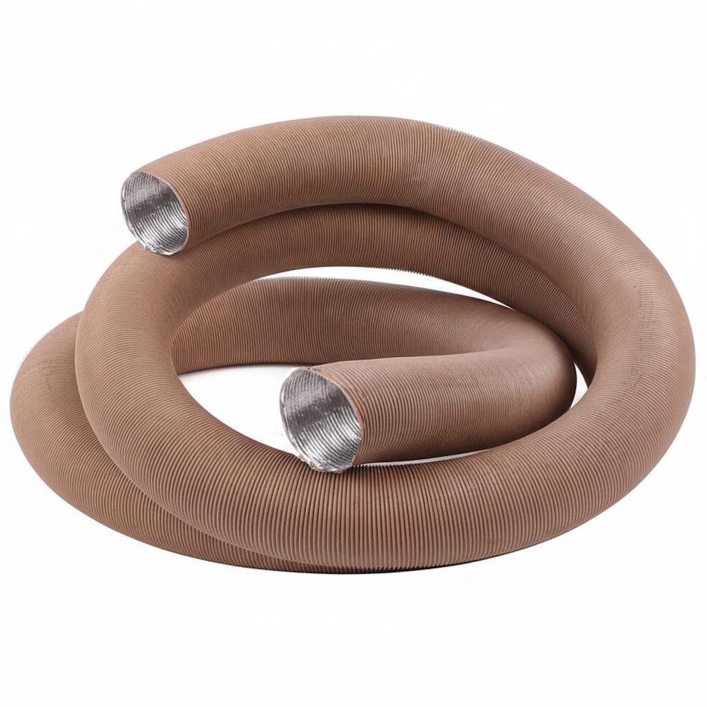 Tuyau De Chauffage Voiture 60mm X 3m - Conduite D'Air Chaud En Feuille D'Aluminium Pour Auto, Camion, Camping-Car, Bus & Bateau