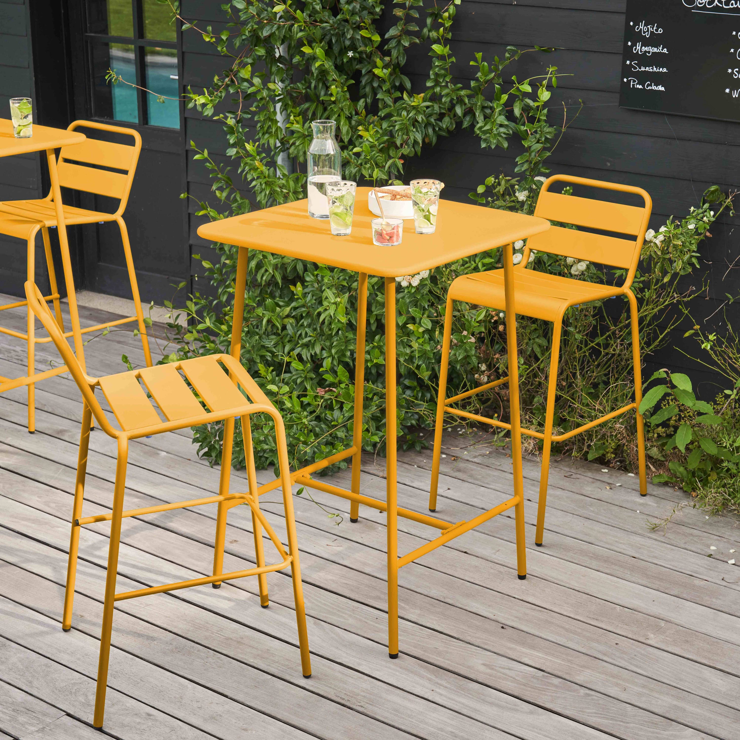 Oviala Palavas Seggiolone Da Giardino In Metallo – Verde, Stile Industriale Vintage, Impilabile, Resistente Alle Intemperie