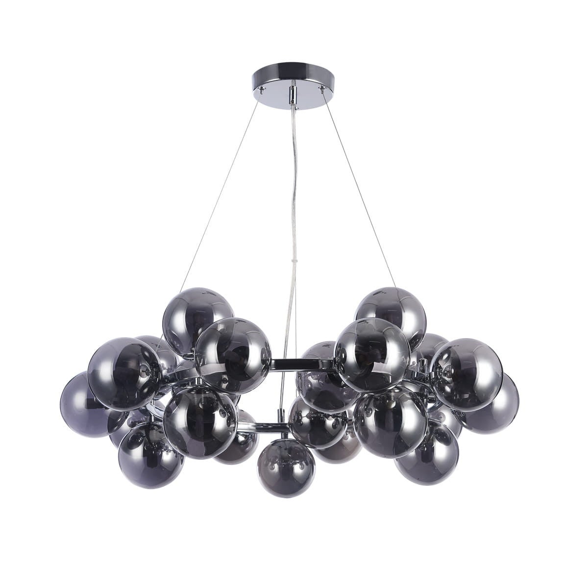 Lampa wisząca Cabella chromowana czarna 25xG9x28W nowoczesny wym: 120 x 68 x 68 cm szkło Italux