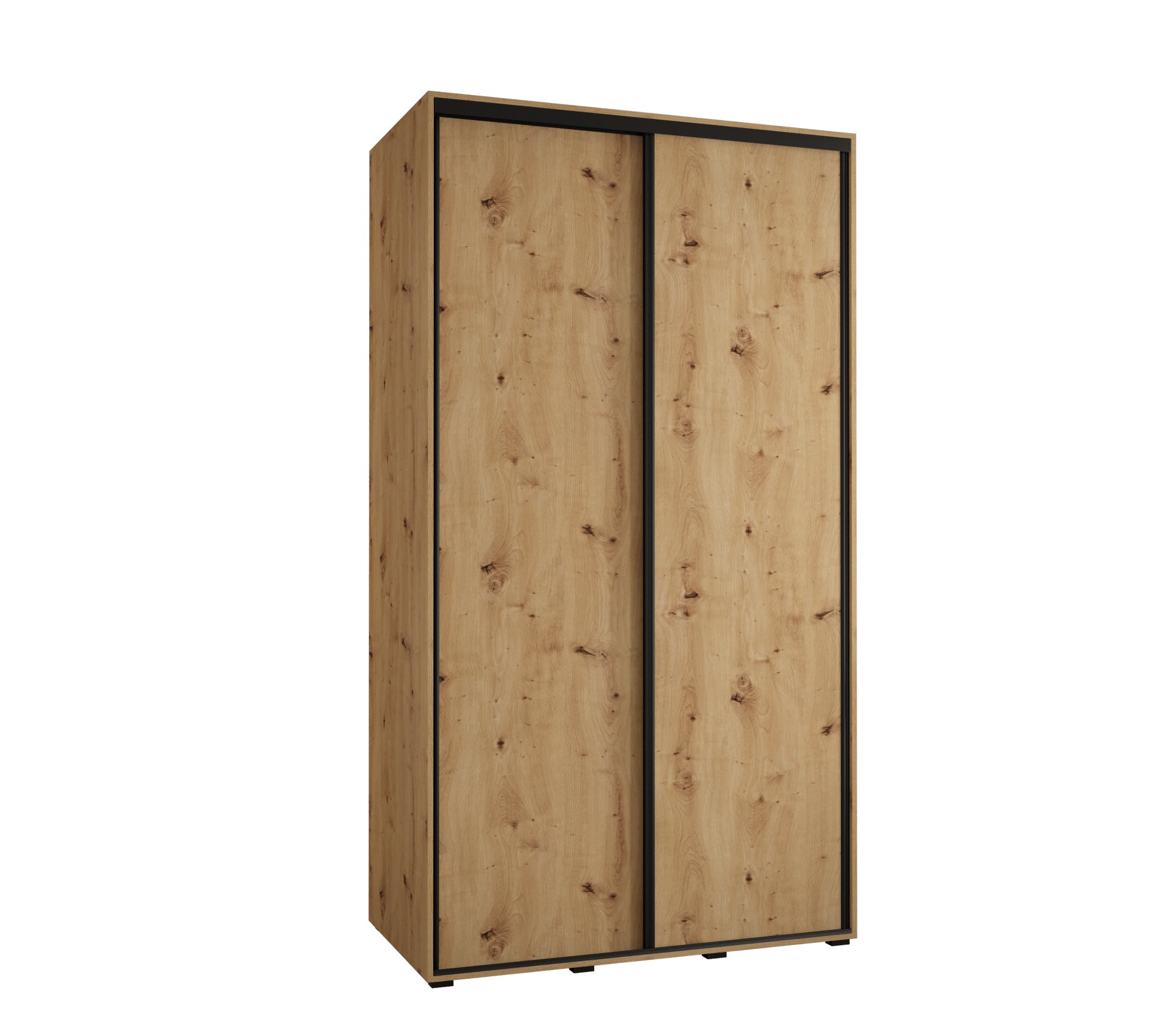 Szafa przesuwna wysoka Davos 1 140 x 60 x 235,2 cm artisan + artisan + u. czarny - Abiks Meble