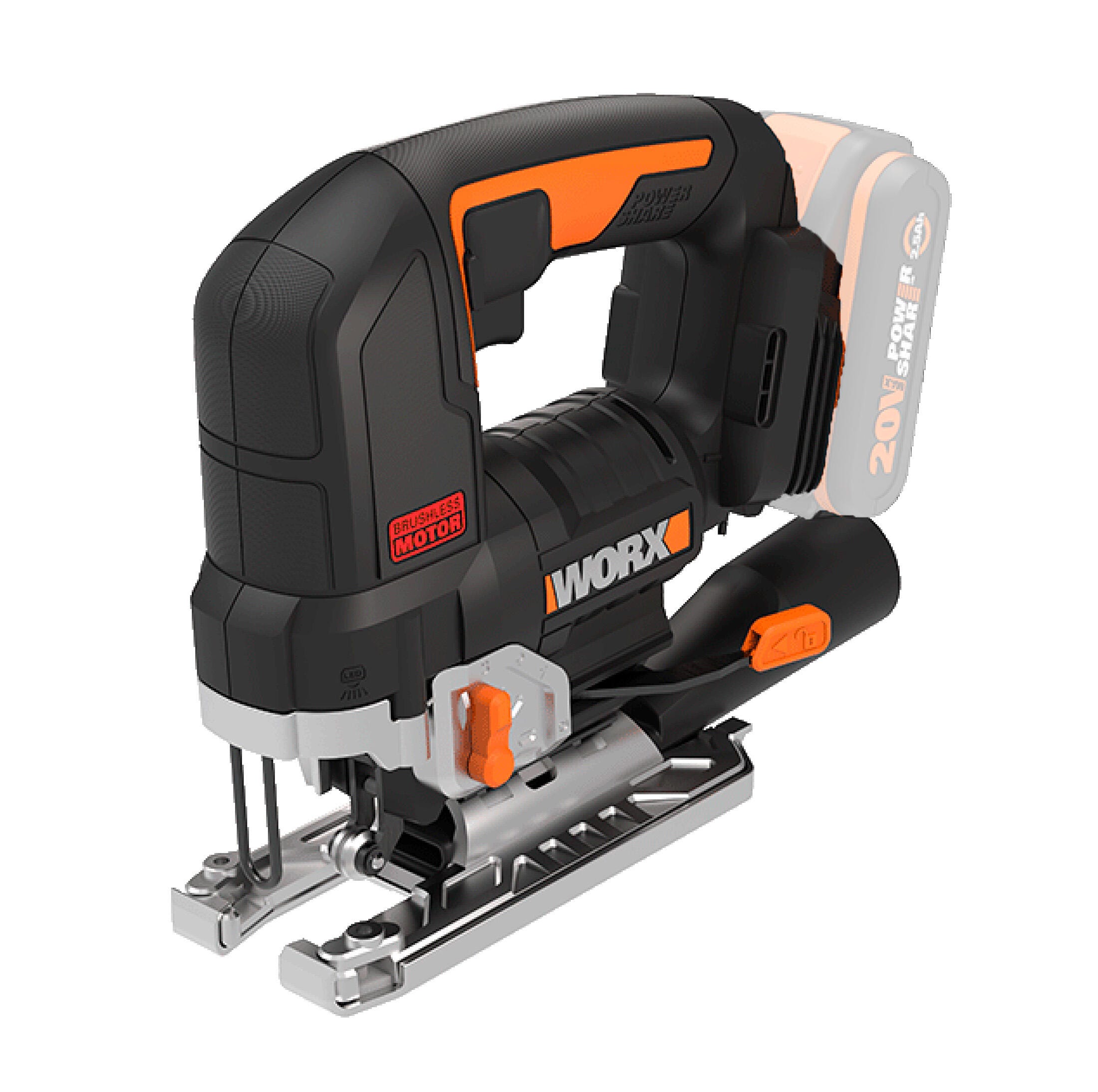 Wyrzynarka bezszczotkowa 20V WORX - WX542.9 (bez akumulatora i ładowarki)
