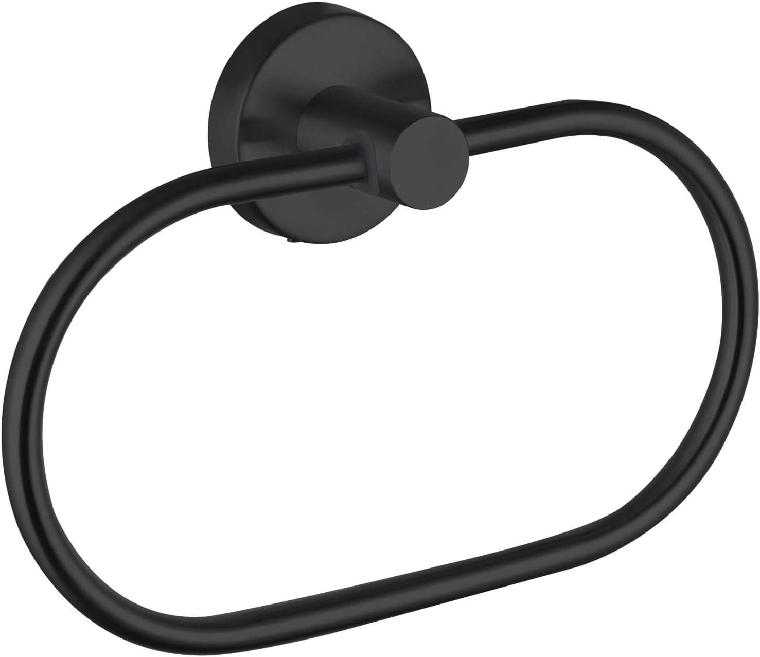 Wieszak na ręczniki łazienkowe, wieszak ścienny na ręczniki, owalny wieszak na ręczniki, czarny