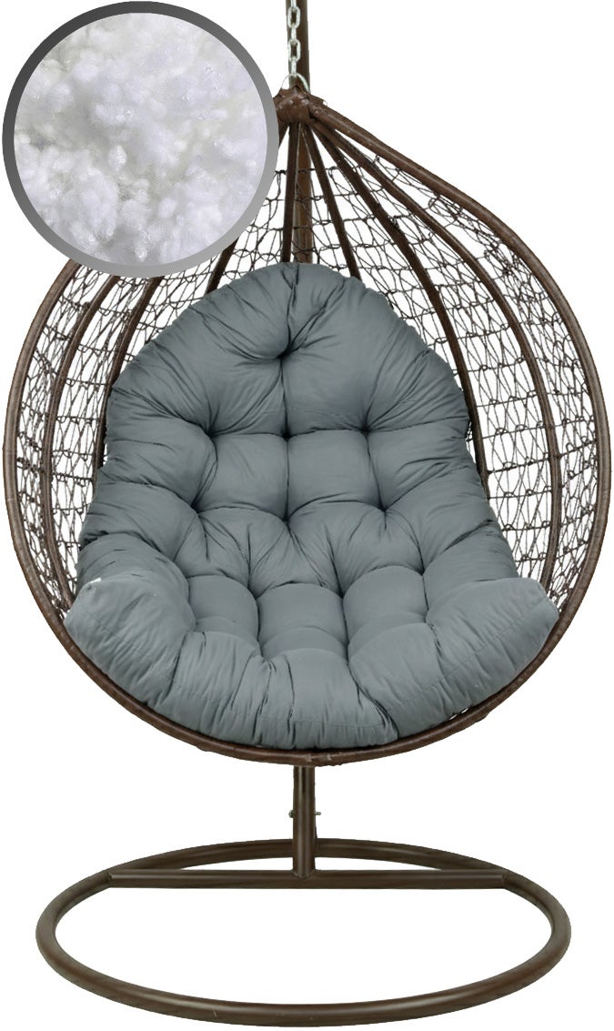 Poduszka do huśtawki ogrodowej fotela wiszącego typu kokon kosza AMPO ciemny szary 1 szt.