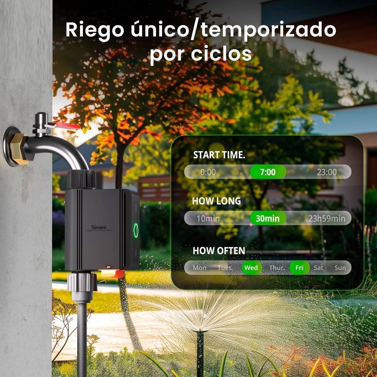 Vanne d'eau intelligente Zigbee Sonoff SWV - 4
