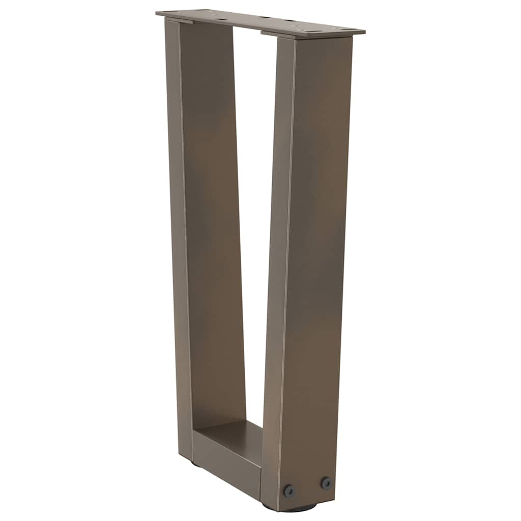 Pernas de mesa de jantar em forma de V 2 peças de aço natural - COMFORTXL - 4