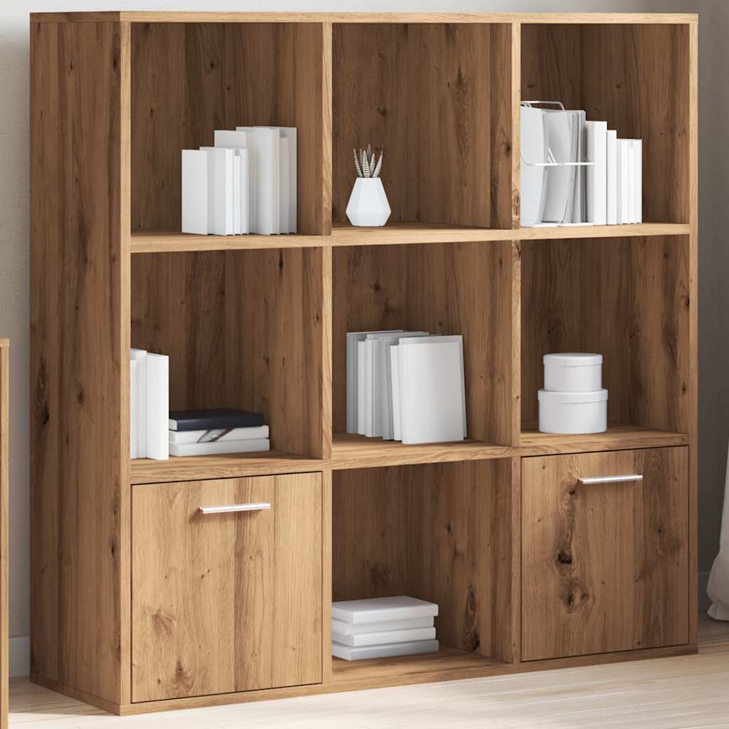 Bibliothèque | Armoire de livres | Meuble de Rangement chêne artisanal 98x29x97,5 cm bois d'ingénierie CFW773913 - 4