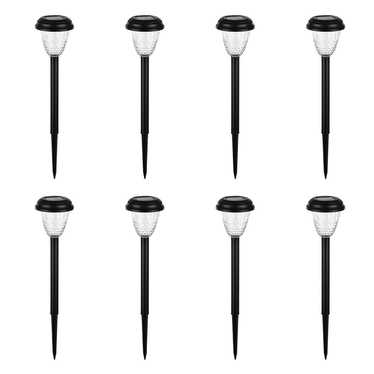 Zewnętrzne słoneczne oświetlenie ogrodowe z 7 kolorami RGB, wodoodporne słoneczne oświetlenie ścieżek ogrodowych do dekoracji ogrodu.