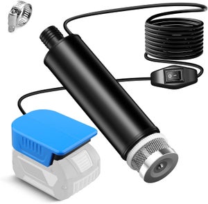 TPDL Pompe à eau pour batterie Bosch Pro 18 V BAT, 120 W 12 V, avec câble de 5 m et interrupteur, pompe d'aspiration d'huile portable, submersible pour Gardena, piscine, jardin, lavage