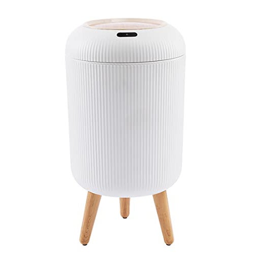 Poubelle de cuisine intelligente avec couvercle et capteur automatique, blanche, modèle haut - 7