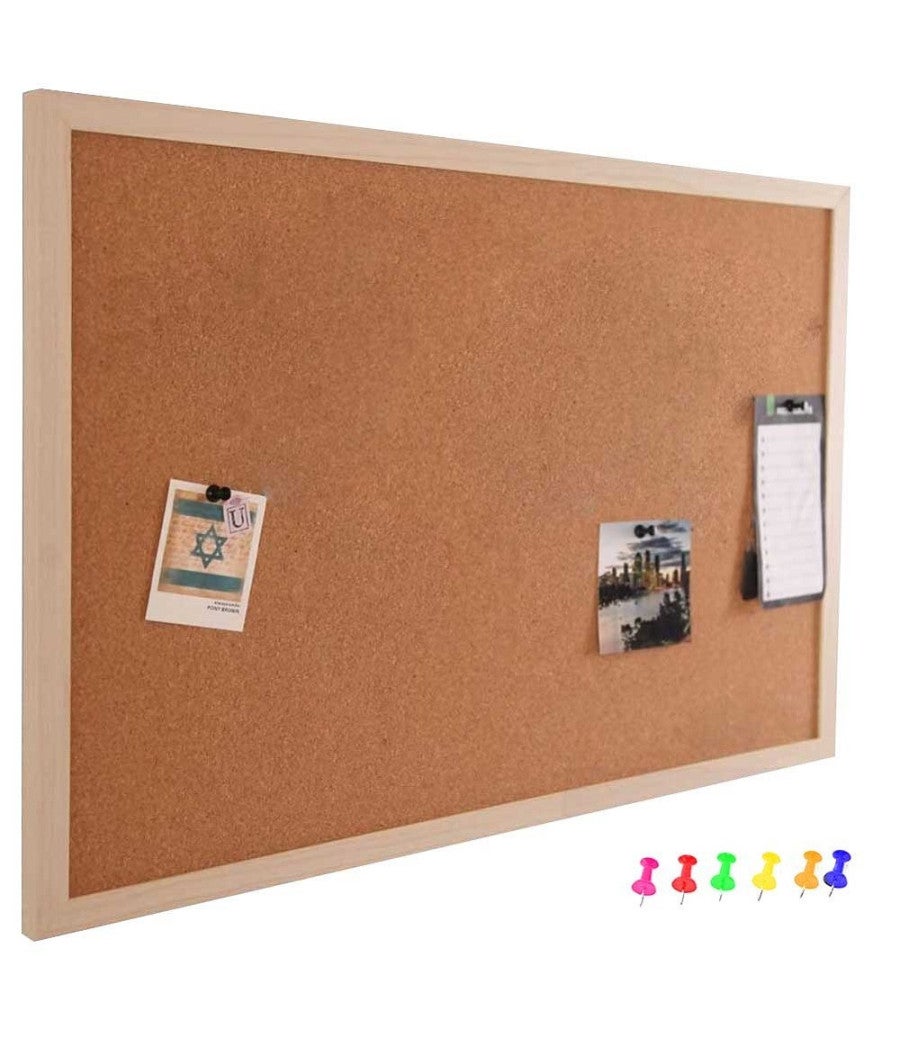 HAKZEON 5 Bacheche In Sughero Da Parete, 20x30 Cm, Con Cornice Nera, Autocuranti, Per Ufficio E Casa - 3