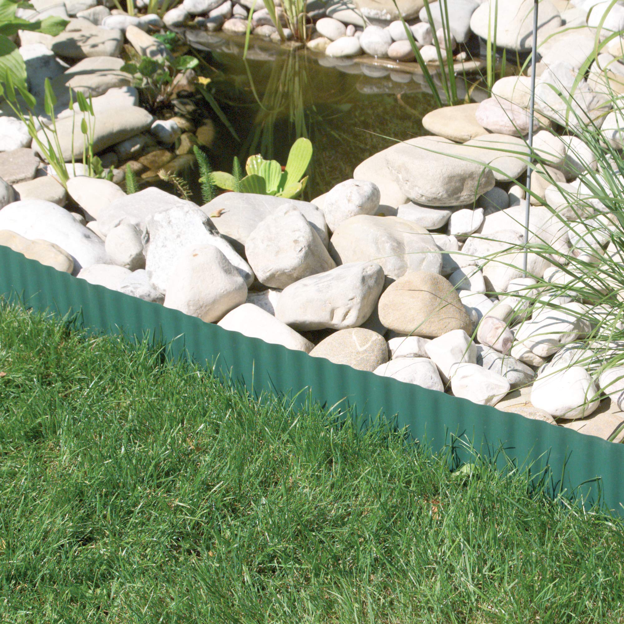 Bordure de pelouse WINDHAGER PVC flexible verte 20 cm 9 m - 8
