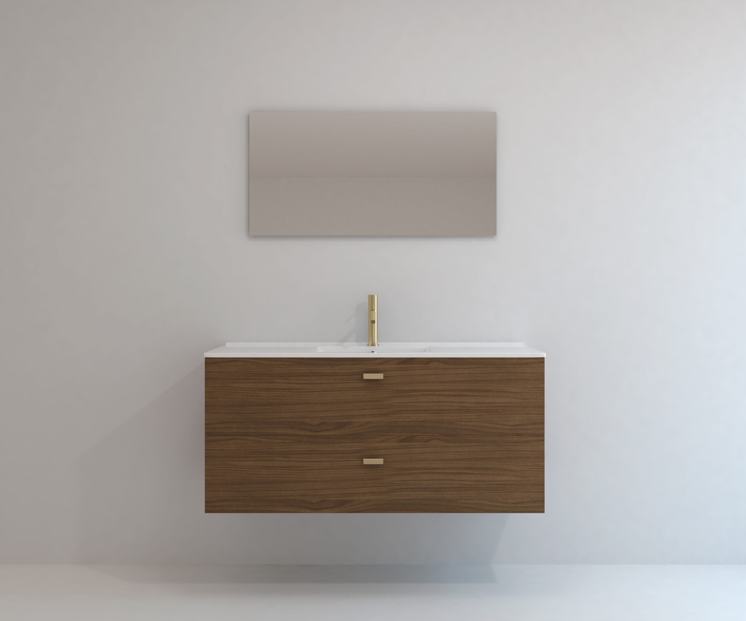 Ensemble de meubles de salle de bain Avantarea GARONNE Noyer 120 cm + lavabo - 4