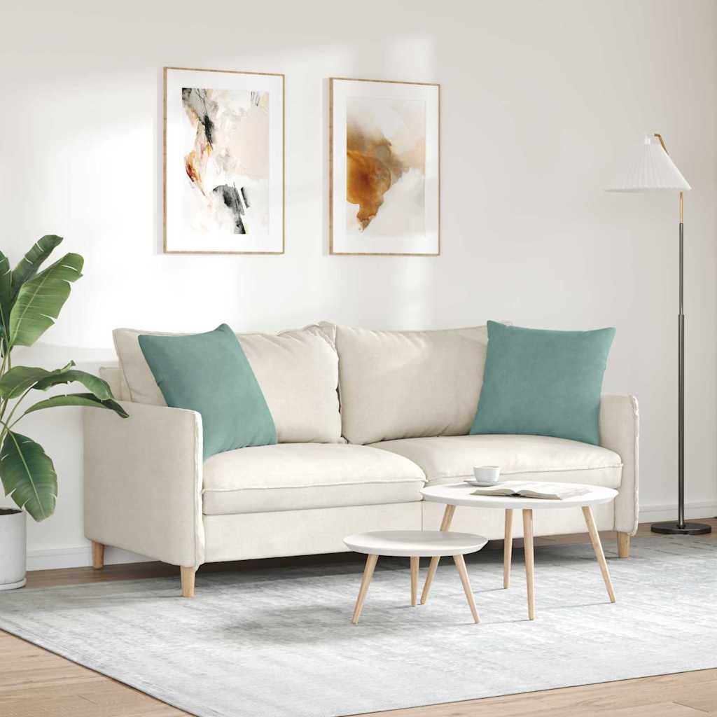 vidaXL Coussins de canapé 2 pcs Vert Mer 50 x 50 cm - 4