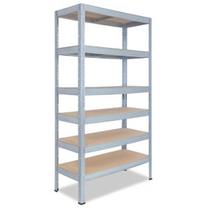 Étagère Charge Lourde 200x70x40cm 6 Niveaux - Etagere Metallique Galvanisée 145kg Par Niveau - Rangement Garage Atelier Et Cave