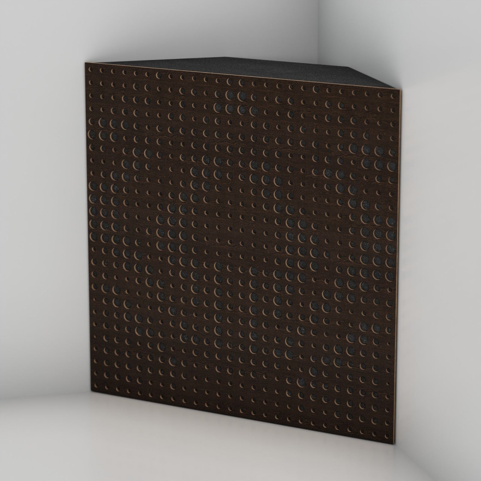 Lot de 2 Pièges à basses UNIVERSE acoustiques insonorisants 50x50x10 cm -MDF perforé laminé et mousse acoustique -Wengé - 3