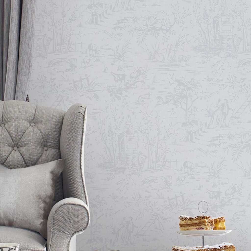 Laura Ashley Tapeta filzelinowa TOILE JOUY 10 m x 52 cm