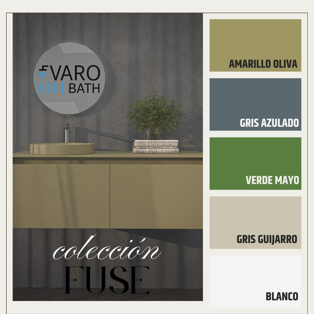 Mobile da bagno sospeso VAROBATH FUSE — 4 cassetti con lavabo incluso - Colore RAL personalizzabile Design moderno Premium﻿ - 5