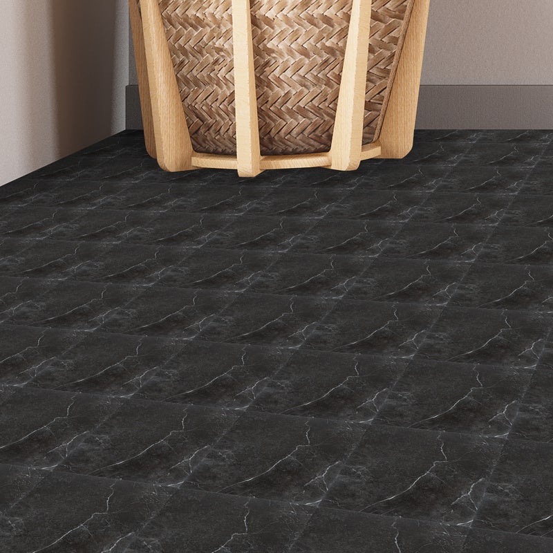 5 cajas de 11 losas autoadhesivas - 5 m² - diseño de 30 cm*30 cm pizarra, mármol negro