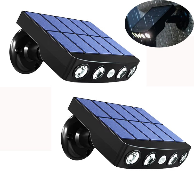 2 solarne lampy LED z czujnikiem ruchu, solarne lampy ogrodowe, lampy ogrodzeniowe, do ścian i ulic.