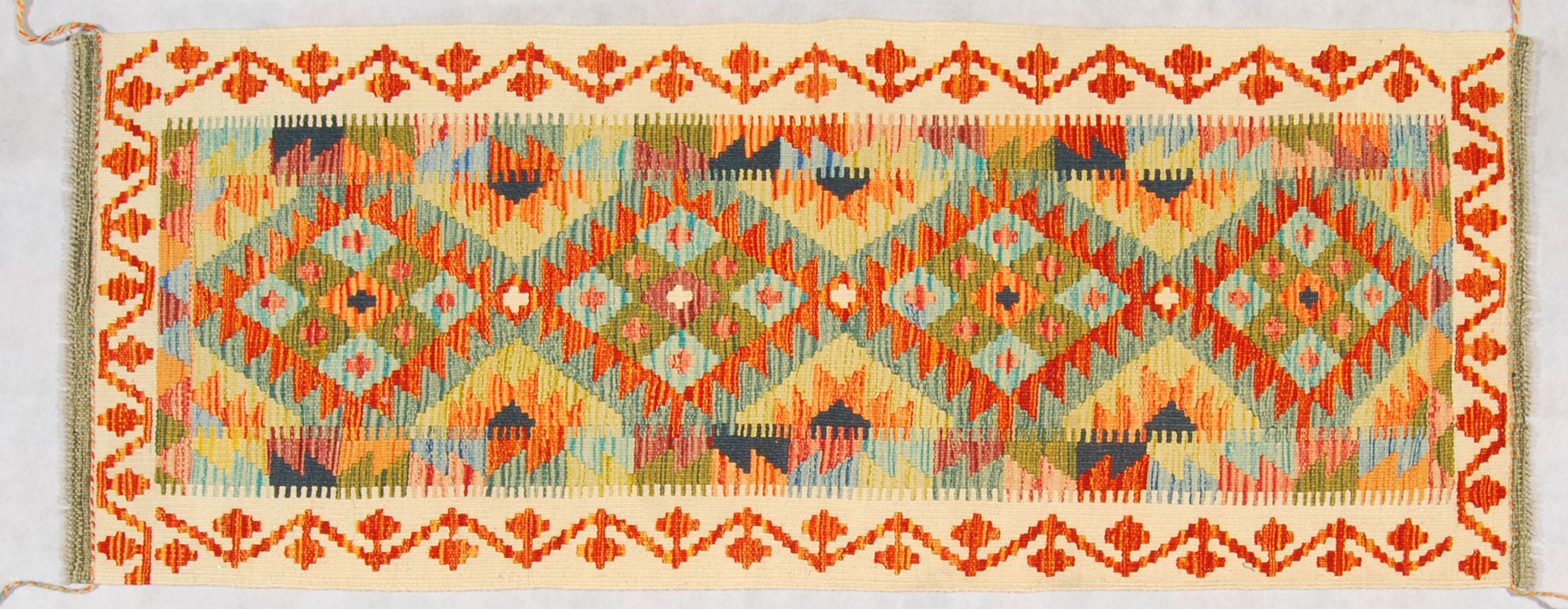 Oryginalny ręcznie robiony dywan, rozmiar: 164x64, z certyfikatem autentyczności GalleriaFarah1970