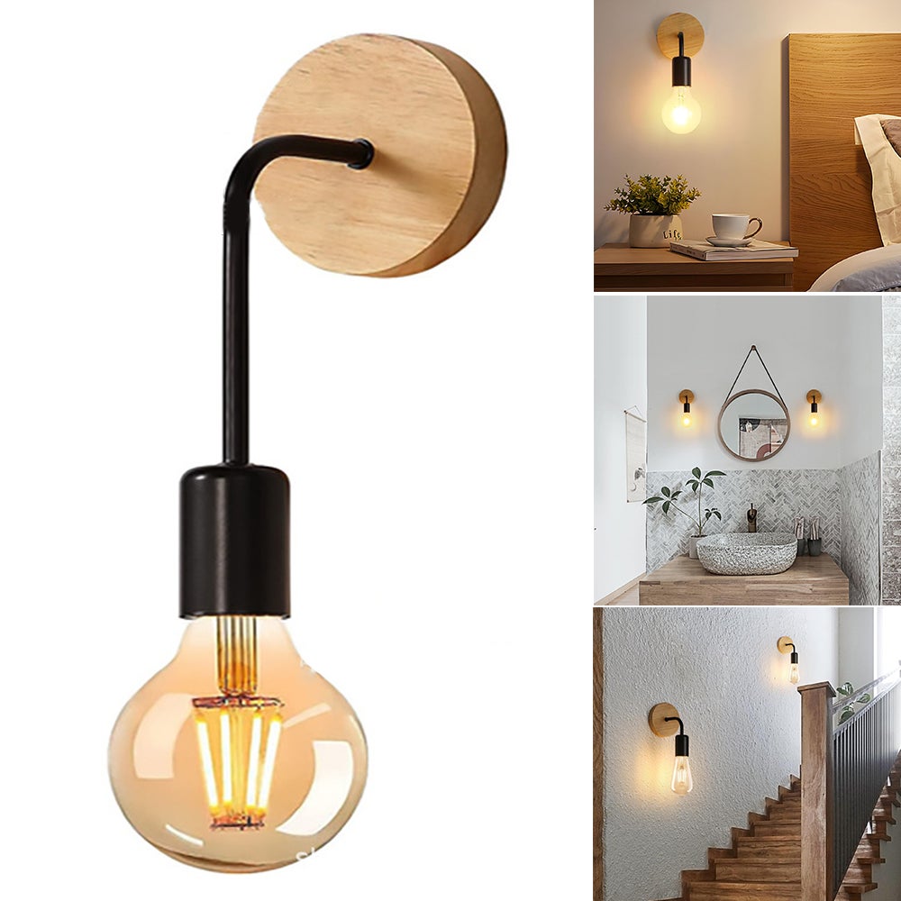 Wewnętrzne lampy ścienne LED, E27 110-220V Vintage Oświetlenie wewnętrzne do sypialni, salonu, korytarza, restauracji, oświetlenie dekoracyjne